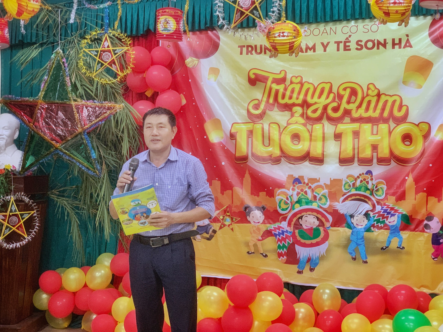 BS Phạm Hữu Khánh - PGĐ - Chủ tịch Công Đoàn phát biểu tại chương trình